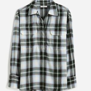 Madewell Popover Shirt in Plaid green small